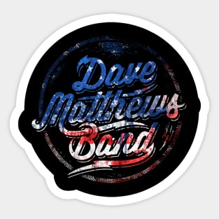 Dave Matthews Logo American flag Sticker